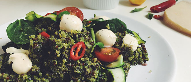 Quinoa caprese salad