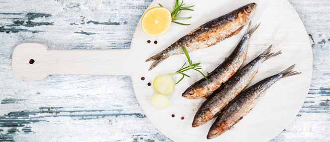 Grilled sardines - omega-3 foods Blackmores